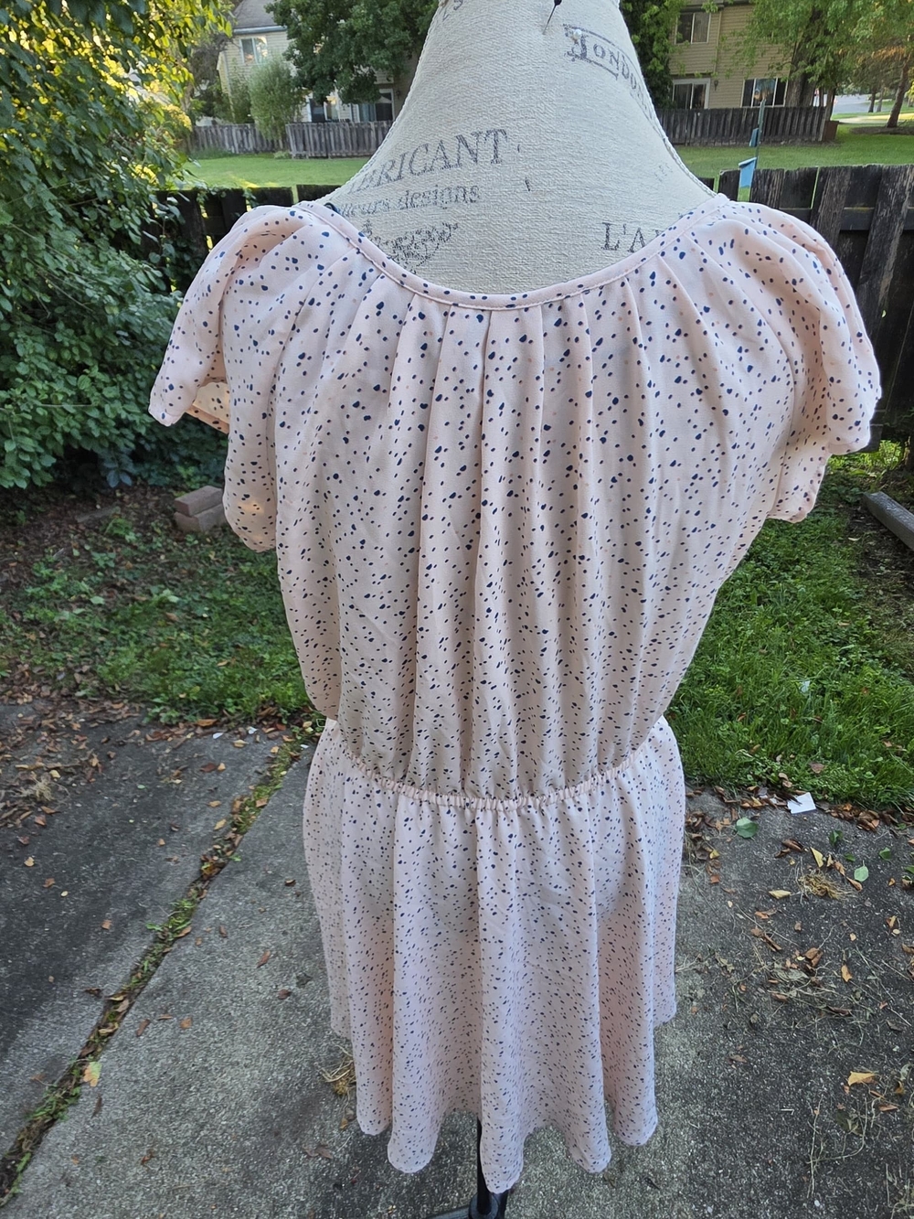 LC Lauren Conrad Cream Beige Floral Midi Dress with Button Front - Picture 6 of 7